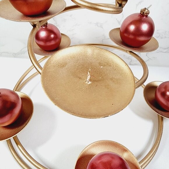 PartyLite Metal Star Holiday Ball Ornament Candles Holder tabletop Centerpiece - Picture 4 of 8